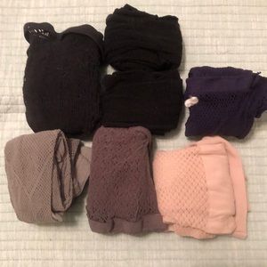 Lot of fishnet stockings